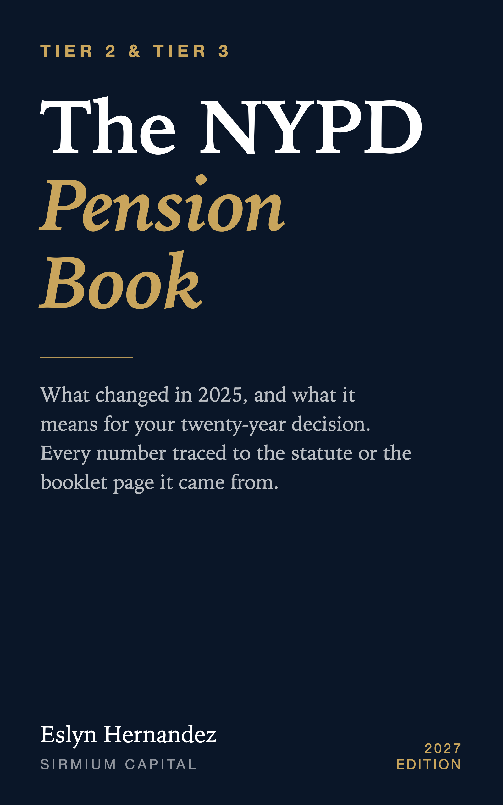 Cover of The NYPD Pension Book, 2027 Edition